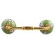 Pea Green Leaf Ceramic Bridge Handle